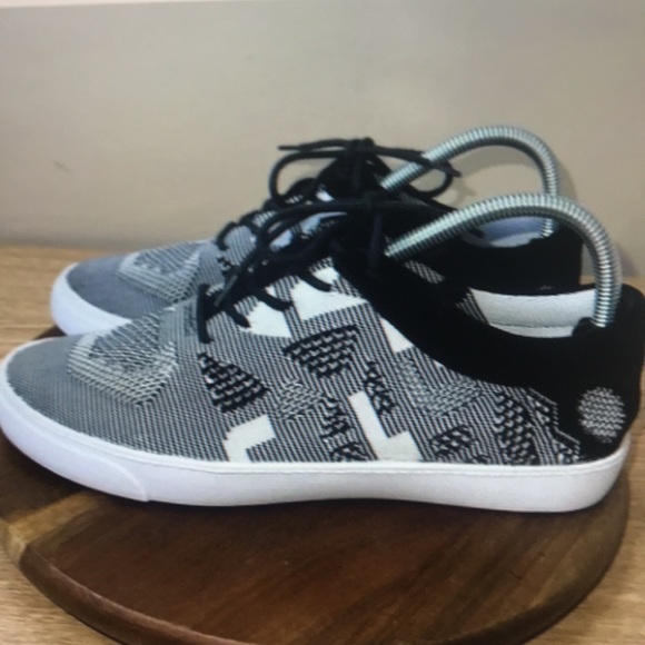 Clarks somerset sneaker women’s 8.5M glove glit-ter black white lace breathable - Picture 3 of 7